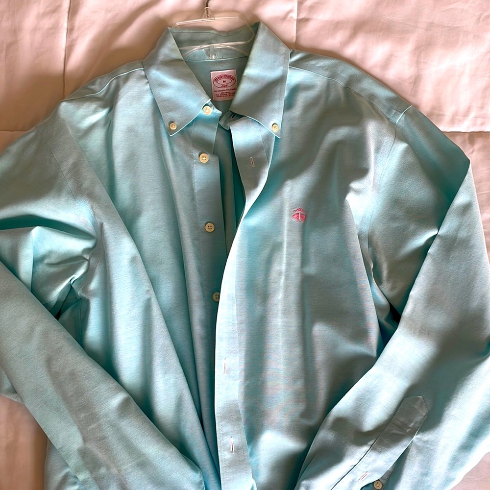Medium Brooks Brothers non-iron polo. Always dry cleaned.